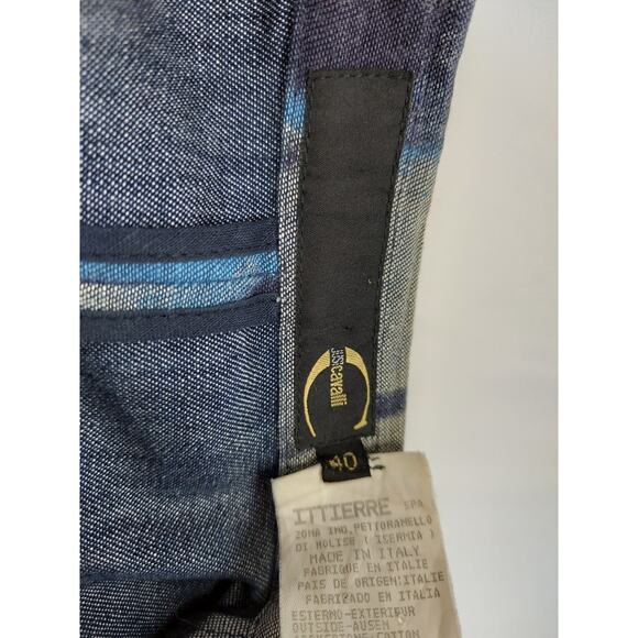 Robert Cavalli Just Cavalli Women's Abstract Pattern Notch Blazer Suit Jacket 40 - Picture 7 of 15